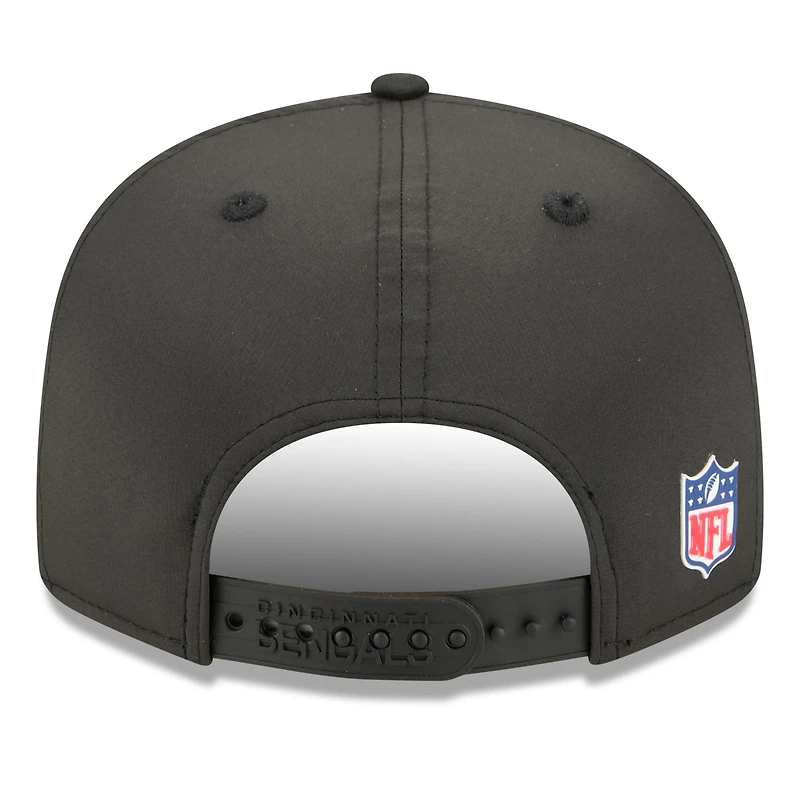 Casquette snapback 9FIFTY noire à panneau fendu pour homme New Era Cincinnati Bengals 2025