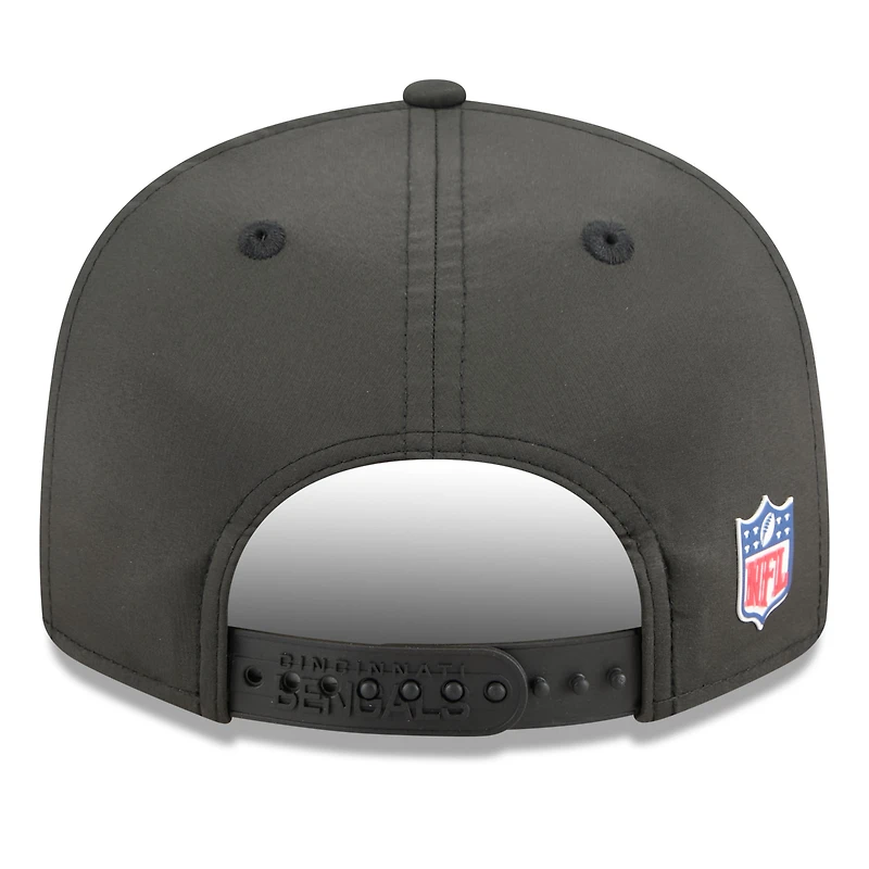 Casquette snapback 9FIFTY noire à panneau fendu pour homme New Era Cincinnati Bengals 2025