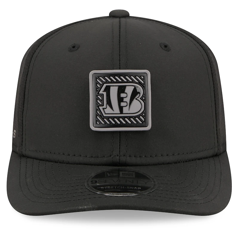 Casquette ajustable New Era noire pour homme, modèle 9SEVENTY, Cincinnati Bengals, camp d'entraînement NFL 2026