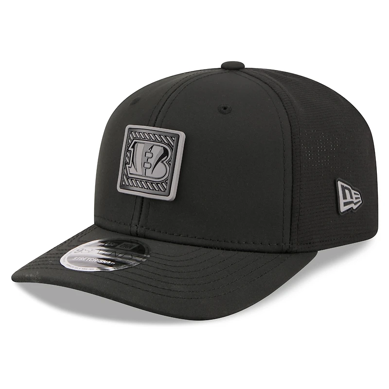 Casquette ajustable New Era noire pour homme, modèle 9SEVENTY, Cincinnati Bengals, camp d'entraînement NFL 2026