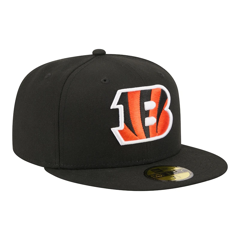 Casquette ajustée New Era noire Cincinnati Bengals 59FIFTY pour homme