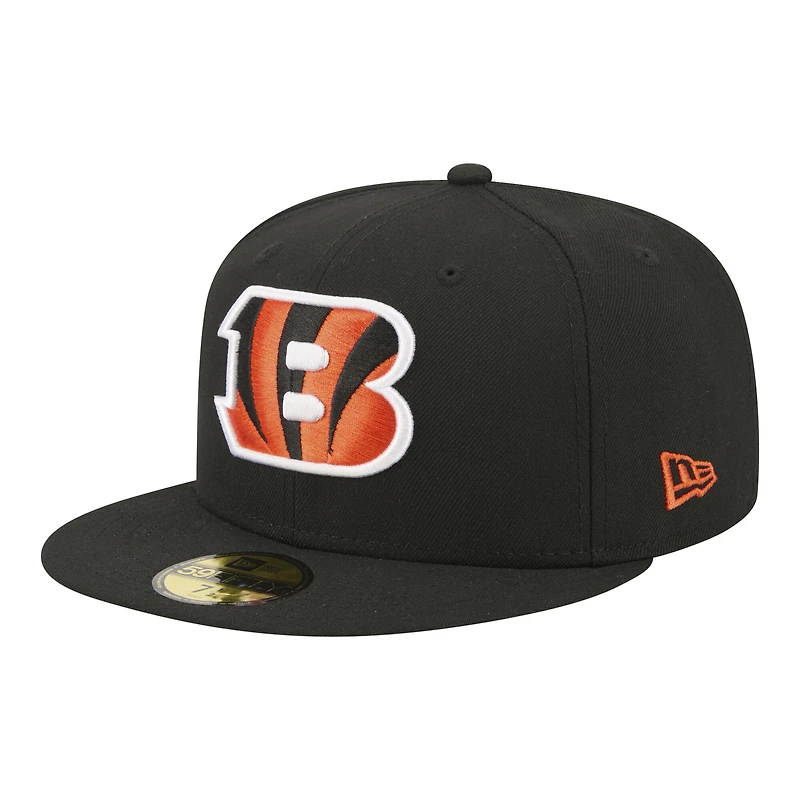 Men's New Era Black Cincinnati Bengals 59FIFTY Fitted Hat