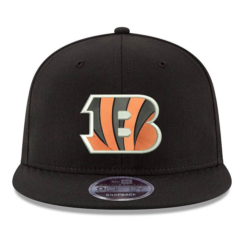 Casquette snapback New Era 9FIFTY noire pour homme, Cincinnati Bengals