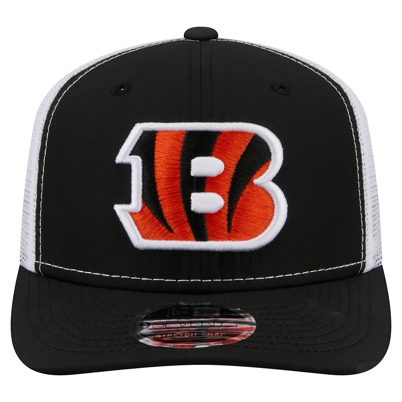 Men's New Era Black Cincinnati Bengals 9SEVENTY Trucker Adjustable Hat