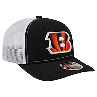 Men's New Era  Black Cincinnati Bengals 9SEVENTY Trucker Adjustable Hat