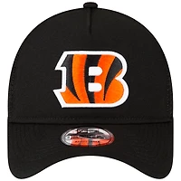 Casquette réglable A-Frame Trucker 9FORTY des Bengals de Cincinnati New Era pour homme, noire