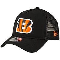 Casquette réglable A-Frame Trucker 9FORTY des Bengals de Cincinnati New Era pour homme, noire