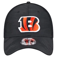 Casquette 39THIRTY Flex Active Camo noire des Bengals de Cincinnati New Era pour homme