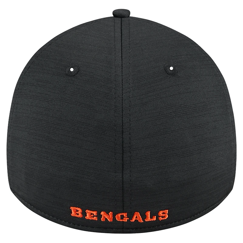 Men's New Era Black Cincinnati Bengals  Active Tech 39THIRTY Flex Hat