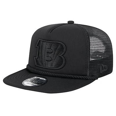 Men's New Era Black Cincinnati Bengals Active Tone Golfer Snapback Hat
