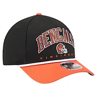 Casquette ajustable Arch 9FORTY A-Frame noire New Era pour homme, des Bengals de Cincinnati