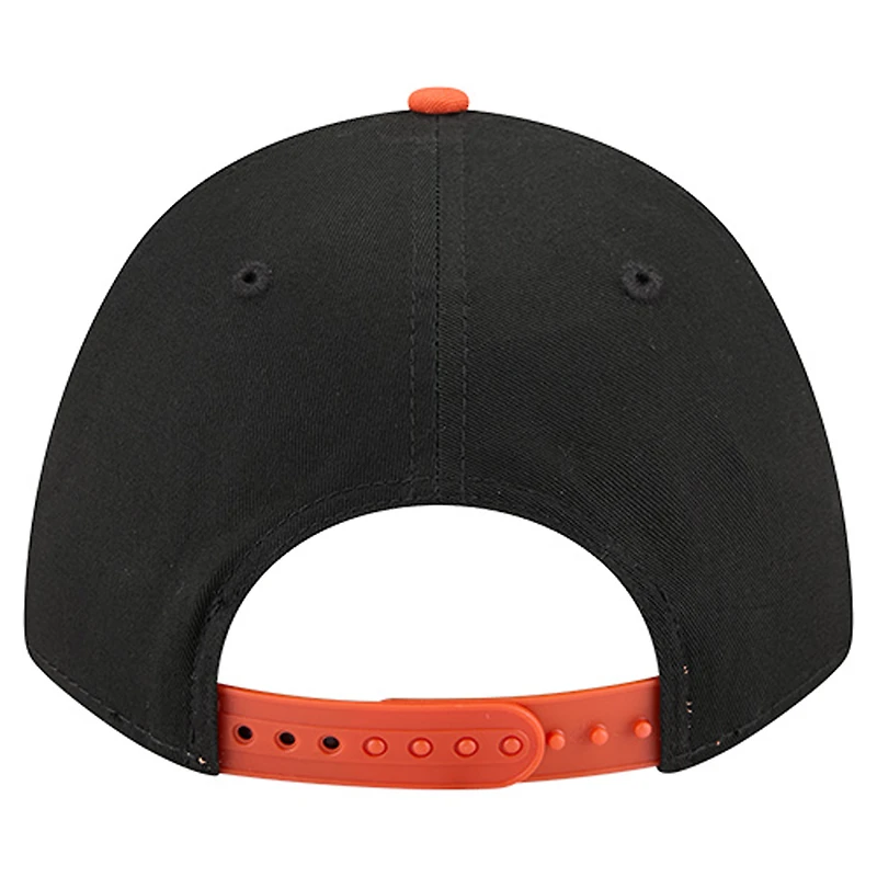 Casquette ajustable Arch 9FORTY A-Frame noire New Era pour homme, des Bengals de Cincinnati