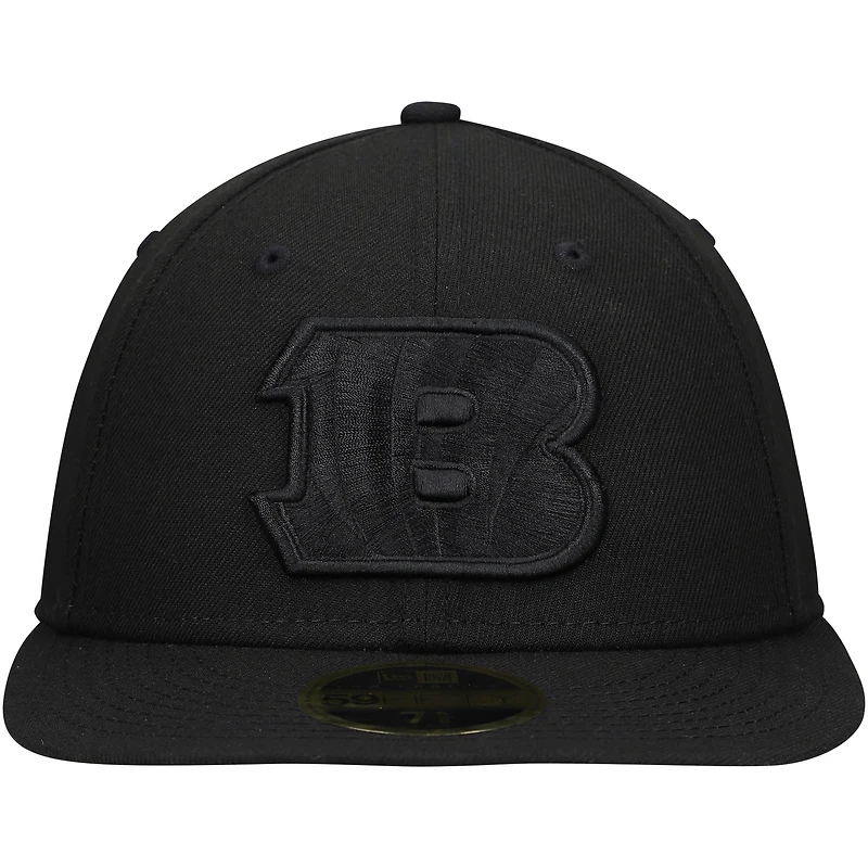 Men's New Era Black Cincinnati Bengals on Low Profile 59FIFTY II Fitted Hat