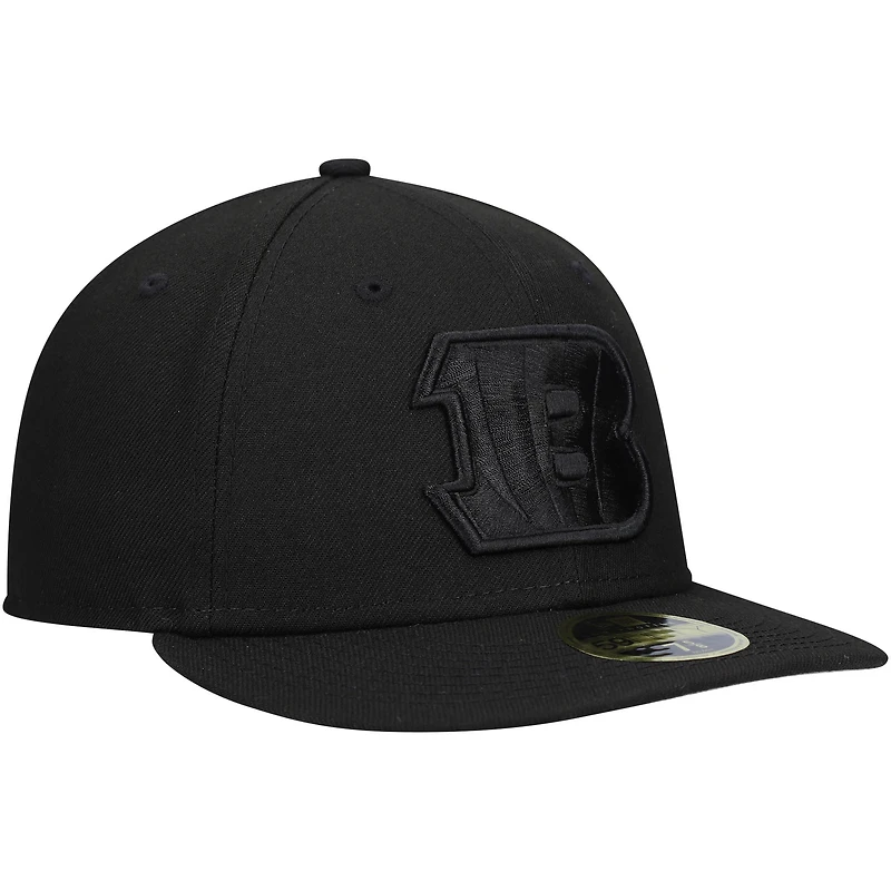 Men's New Era Black Cincinnati Bengals on Low Profile 59FIFTY II Fitted Hat