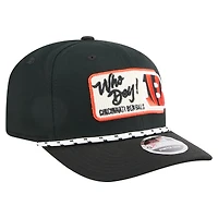 Men's New Era Black Cincinnati Bengals Chant 9SEVENTY Stretch-Snap Hat