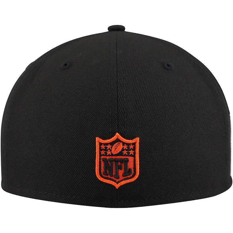 Men's New Era Black Cincinnati Bengals Checkered Undervisor 59FIFTY Fitted Hat