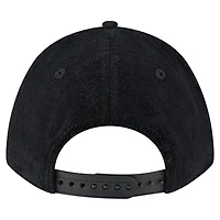 Casquette ajustable New Era 9FORTY A-Frame noire en velours côtelé pour homme des Bengals de Cincinnati