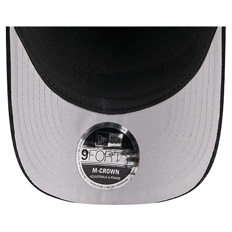 Casquette ajustable New Era 9FORTY A-Frame noire en velours côtelé pour homme des Bengals de Cincinnati