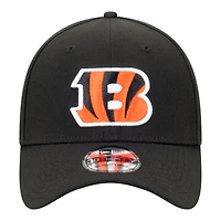 Casquette New Era noire pour homme, modèle Core Team 39THIRTY Flex des Bengals de Cincinnati