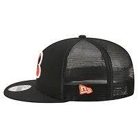 Men's New Era  Black Cincinnati Bengals Core Team 9FIFTY Trucker Snapback Hat