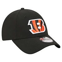 Casquette ajustable New Era noire pour homme Cincinnati Bengals Core Team 9FORTY