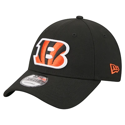 Casquette ajustable New Era noire pour homme Cincinnati Bengals Core Team 9FORTY
