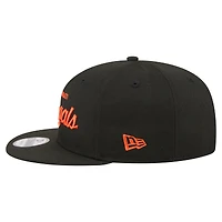 Men's New Era  Black Cincinnati Bengals Core Team Script 9FIFTY Snapback Hat