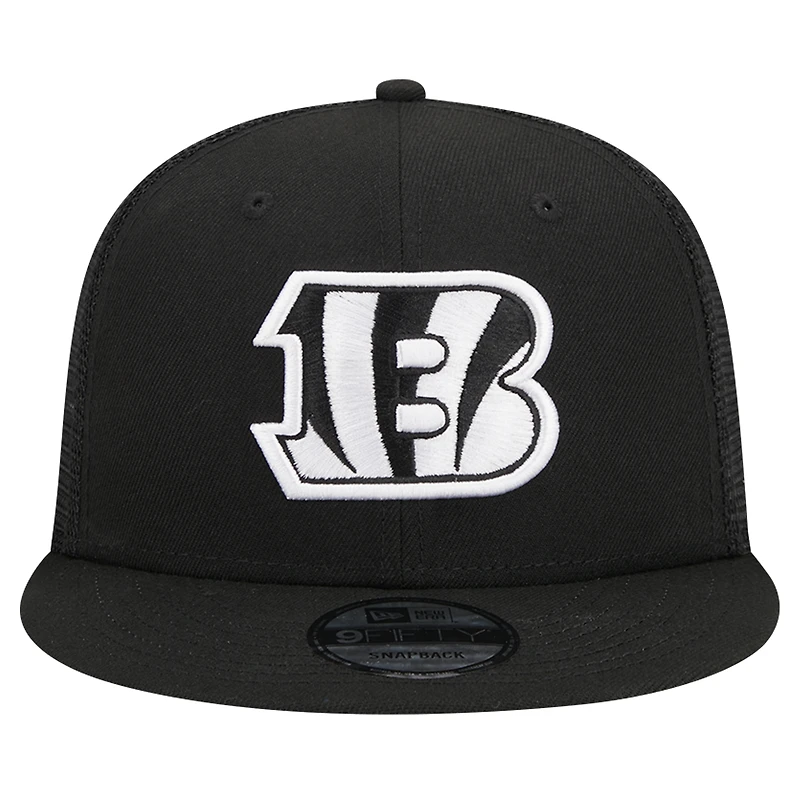 Men's New Era Black Cincinnati Bengals Evergreen 9FIFTY Snapback Hat