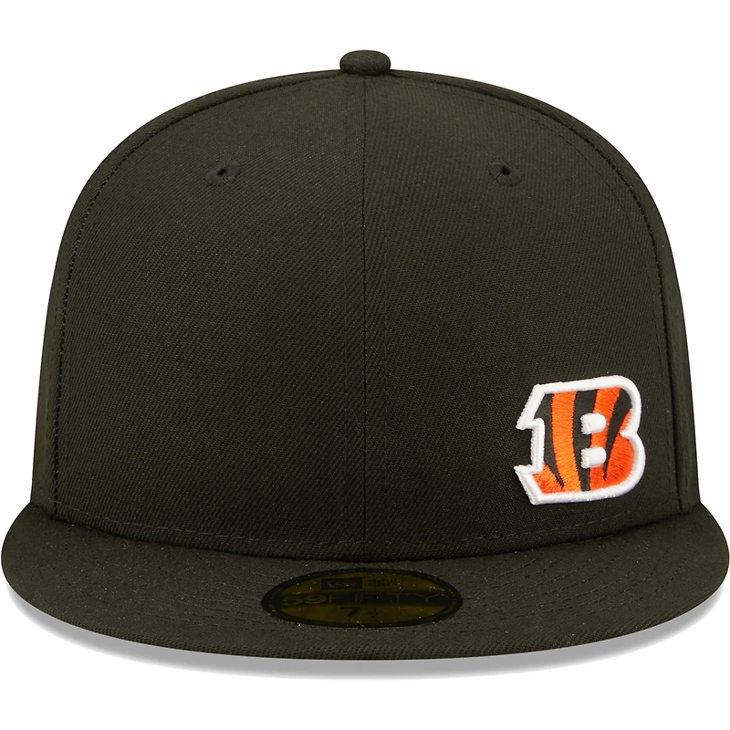 Men's New Era Black Cincinnati Bengals  Flawless 59FIFTY Fitted Hat