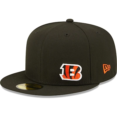 Casquette ajustée 59FIFTY Flawless des Bengals de Cincinnati New Era pour homme, noire