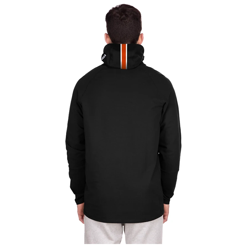 Men's New Era Black Cincinnati Bengals Functional Fandom Balaclava Helmet Stripe Tri-Blend Hoodie