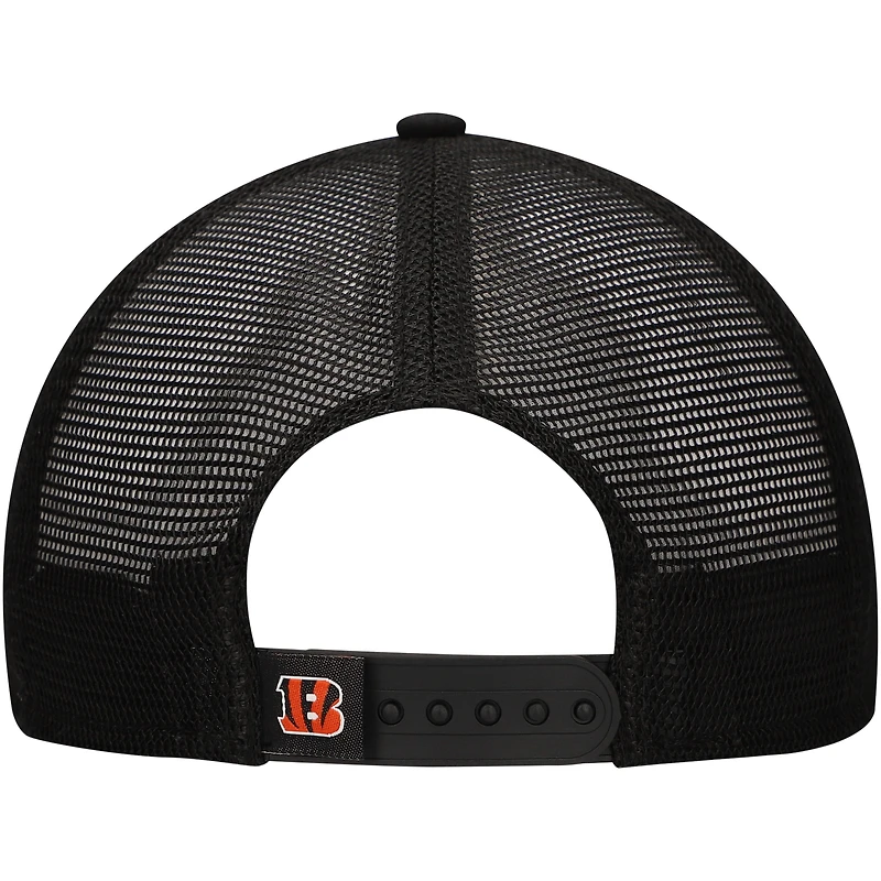 Men's New Era Black Cincinnati Bengals Game Day 9TWENTY Adjustable Trucker Hat