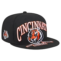 Casquette ajustée surdimensionnée 59FIFTY noire Cincinnati Bengals pour homme New Era