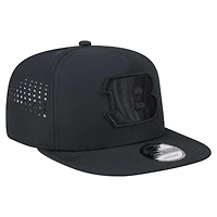 Casquette à visière plate noire New Era Cincinnati Bengals Hydro A-Frame 9FIFTY pour homme