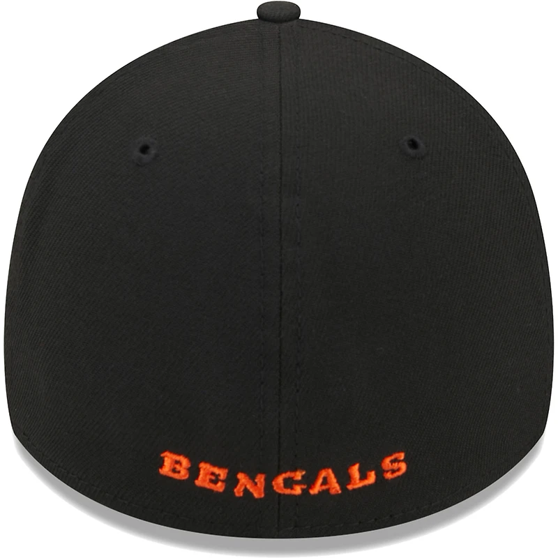 Men's New Era Black Cincinnati Bengals  Main 39THIRTY Flex Hat