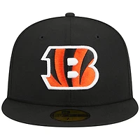 Men's New Era Black Cincinnati Bengals Main 59FIFTY Fitted Hat