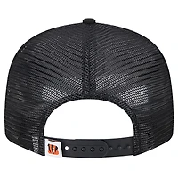 Casquette Snapback 9FIFTY Main Trucker New Era noire des Bengals de Cincinnati pour hommes