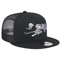 Casquette à visière plate noire New Era Cincinnati Bengals Main Trucker 9FIFTY pour homme