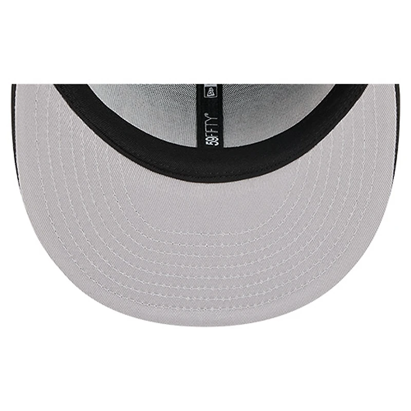 Men's New Era  Black Cincinnati Bengals Overlap Wordmark 59FIFTY Fitted Hat