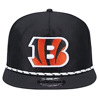 Men's New Era Black Cincinnati Bengals  Rope Golfer Snapback Hat