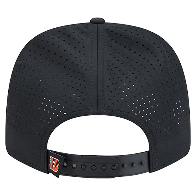 Men's New Era Black Cincinnati Bengals Script 9SEVENTY Adjustable Hat