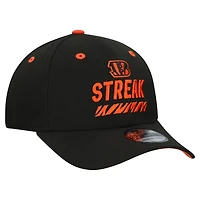 Men's New Era  Black Cincinnati Bengals STREAK Season Ticket Member 39THIRTY Flex Hat