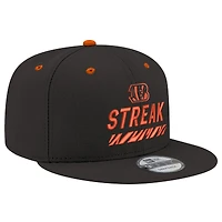 Men's New Era  Black Cincinnati Bengals STREAK Season Ticket Member 9FIFTY Snapback Hat