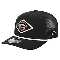 Casquette ajustable 9SEVENTY noire New Era pour homme des Bengals de Cincinnati