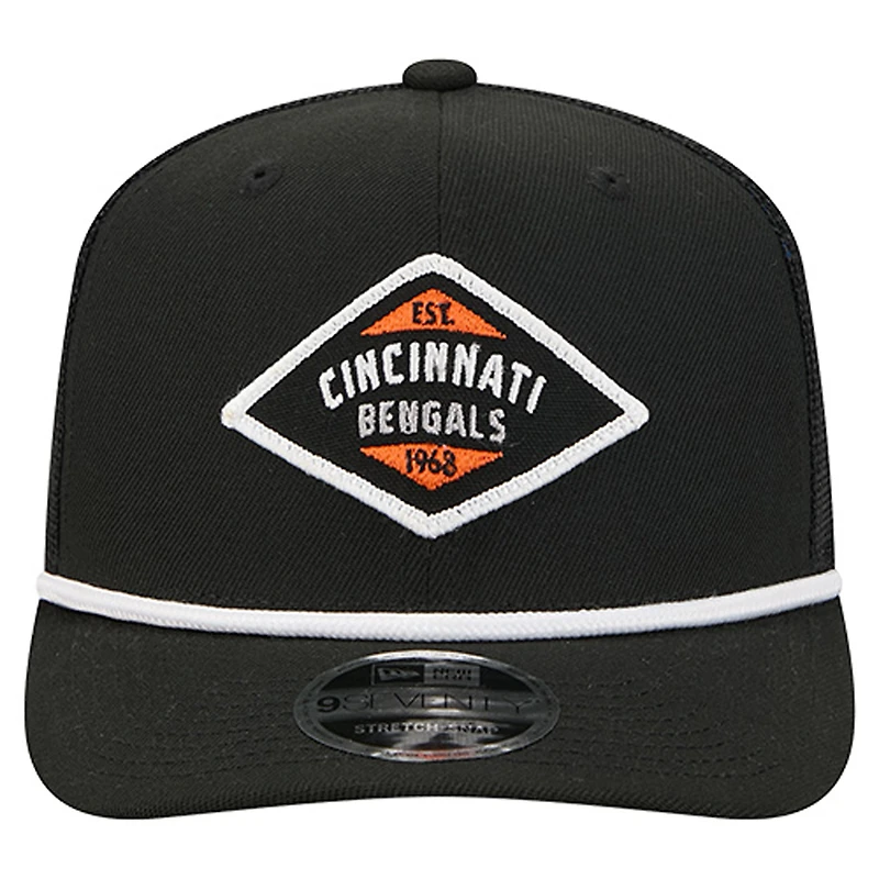 Casquette ajustable 9SEVENTY noire New Era pour homme des Bengals de Cincinnati