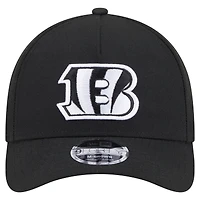 Casquette ajustable noire New Era 9FORTY M-Crown A-Frame pour homme, collection Team Bengals