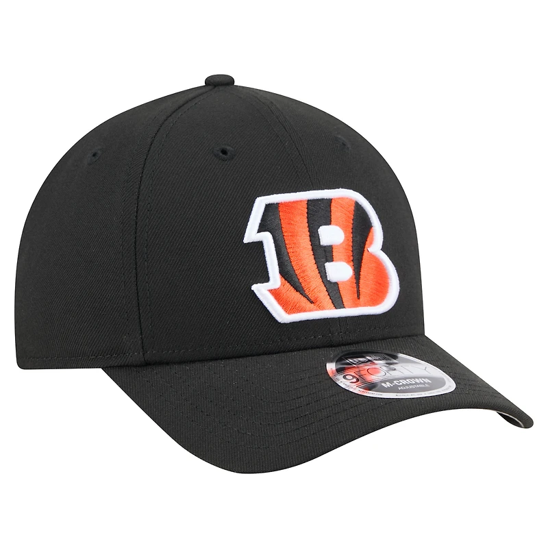 Casquette ajustable 9FORTY M-Crown noire New Era pour homme, collection Team Bengals de Cincinnati