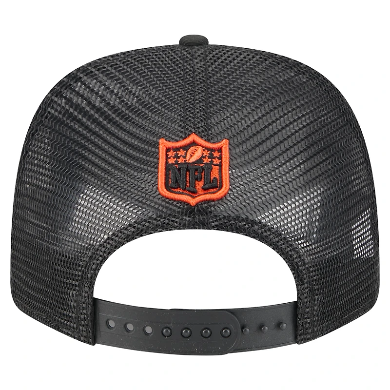 Casquette ajustable extensible à boutons-pression New Era noire pour homme, collection Team Bengals 9SEVENTY