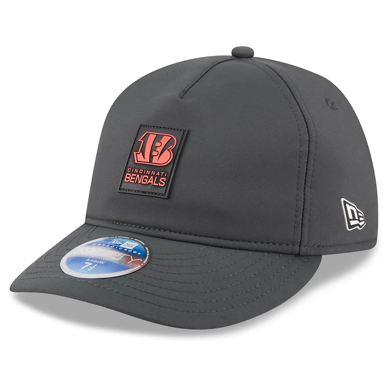 Men's New Era Charcoal Cincinnati Bengals 2025 Sideline Cold Weather Retro Crown 59FIFTY Fitted Hat