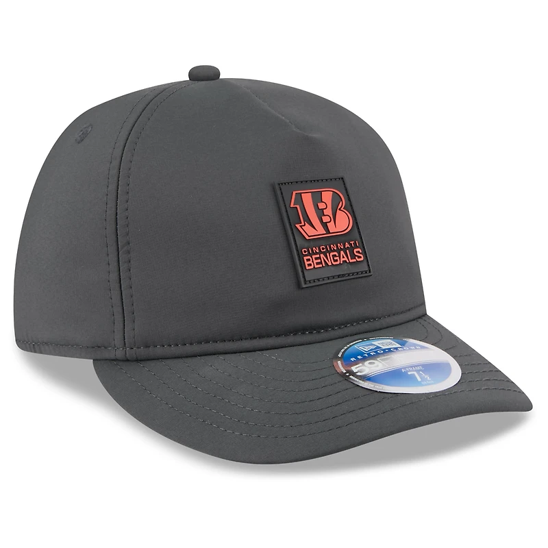 Men's New Era Charcoal Cincinnati Bengals 2025 Sideline Cold Weather Retro Crown 59FIFTY Fitted Hat